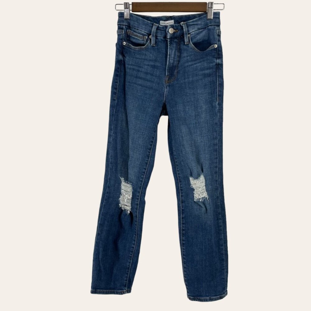 Good American Good Classic Distressed‎  Jeans